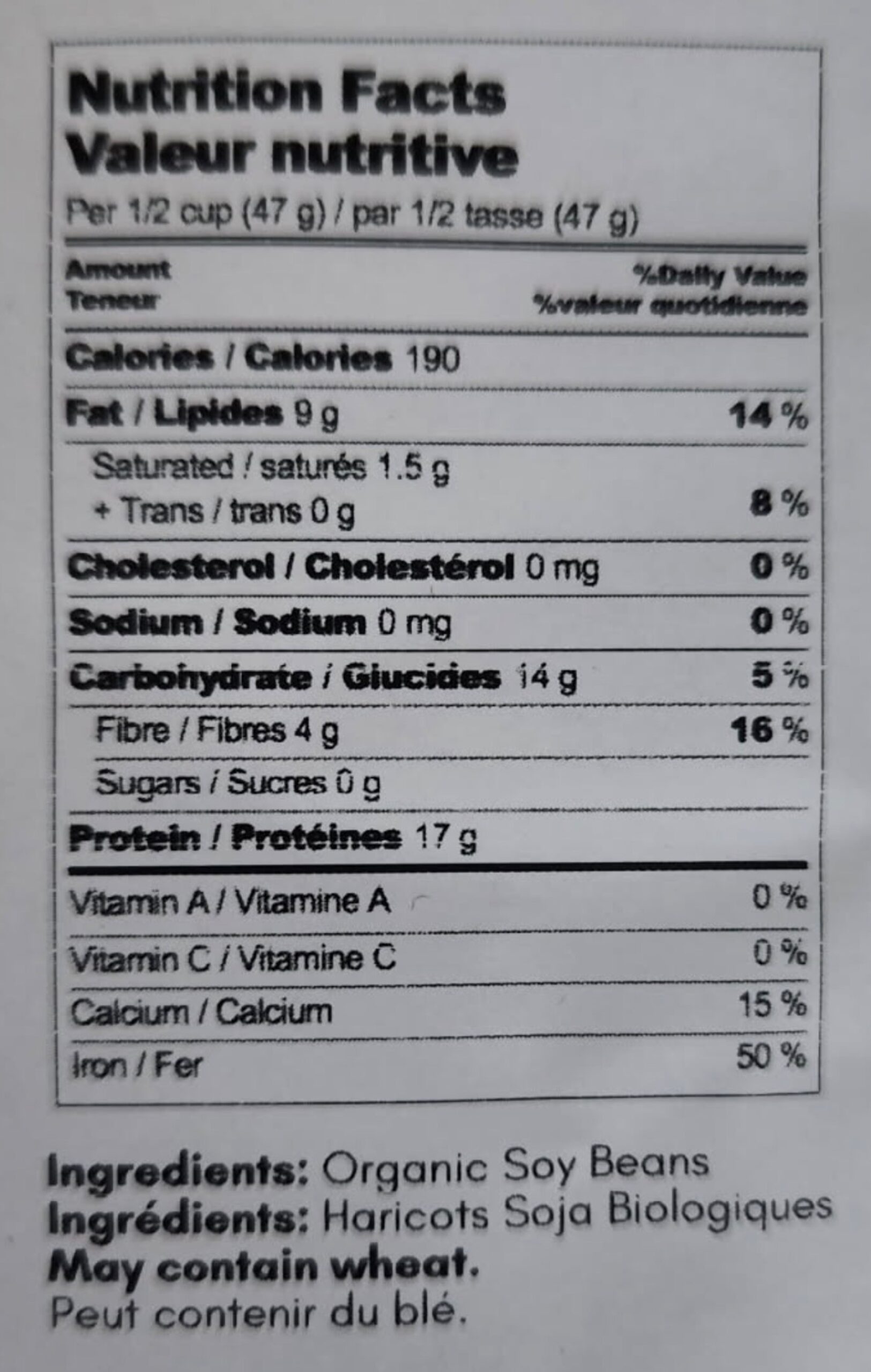 Nutrition Facts