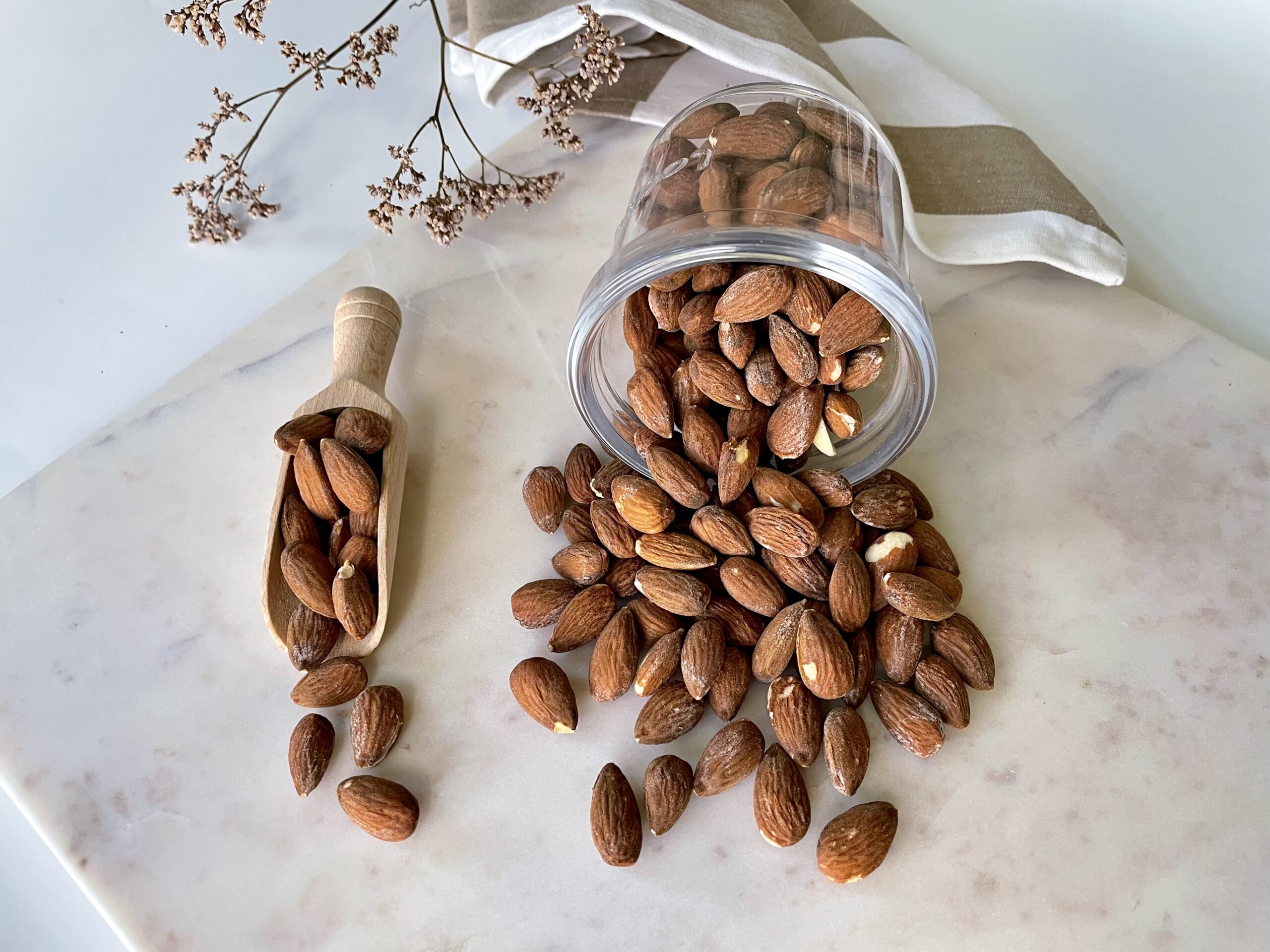 Organic Almonds - Dry Roasted Salted - Left Coast Organics